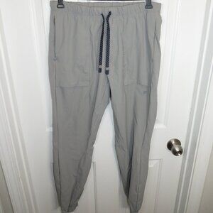 Fabletics The One Jogger Mens Medium Drawstring Pull On Joggers Gray/Navy 29" In